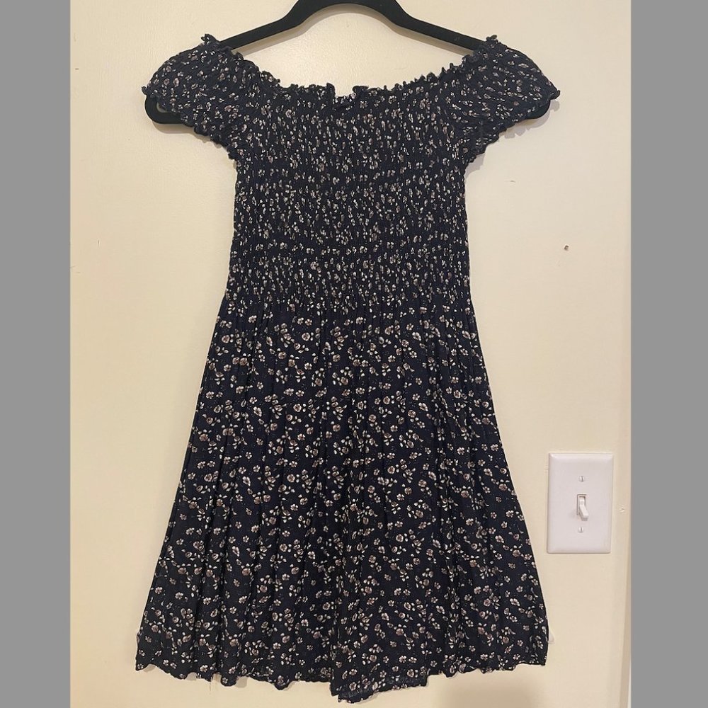 Brandy Melville Ruched Floral Mini Dress